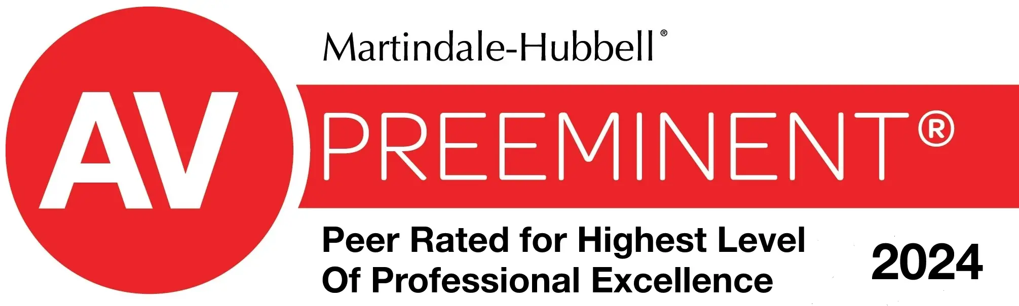 Peer Rated or Highest Level of Professional Excellence 2024